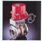 Triac Fire Safe Electric Actuated /w Manual Override A/T 2pc Stainless Steel Flanged Full Port Ball Valve.