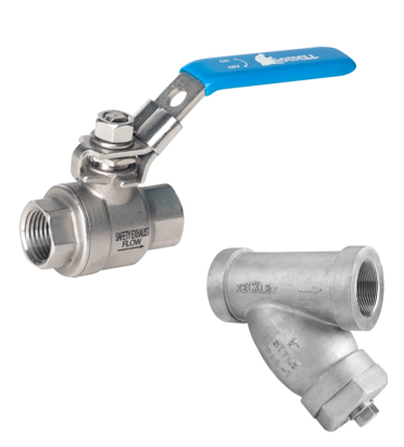 Safety Vented Ball Valve and Y-Strainer